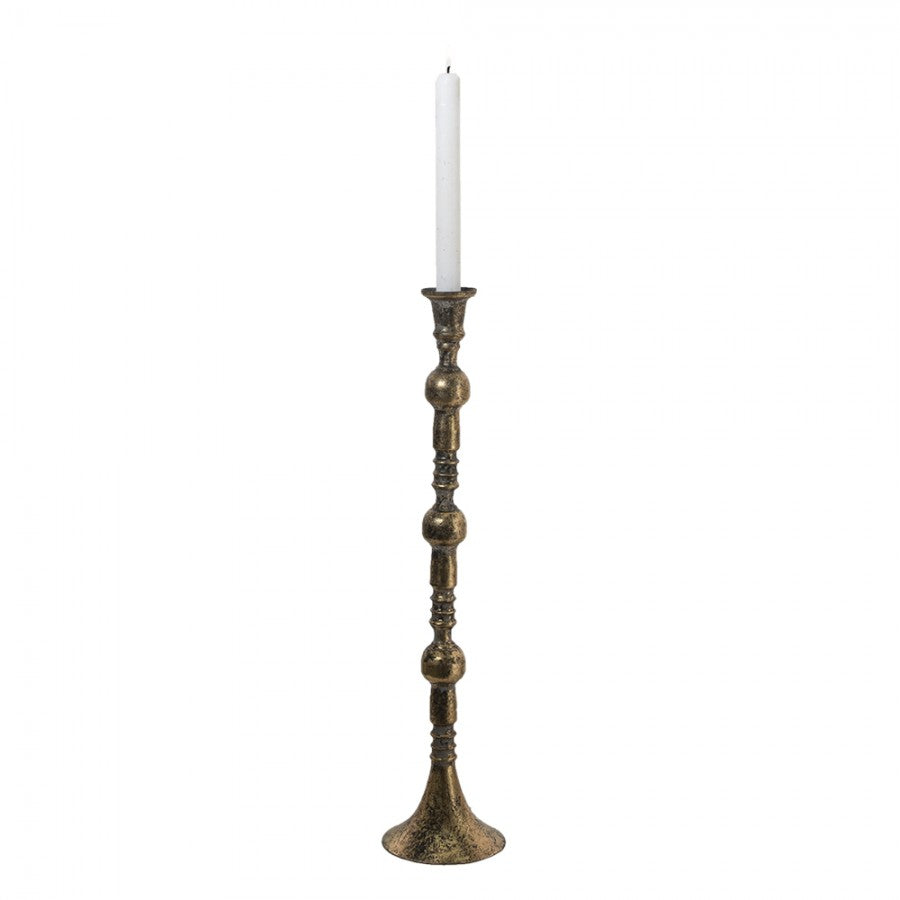 Ljusstake Kopparfärgad metall Ø 10x46 Cm