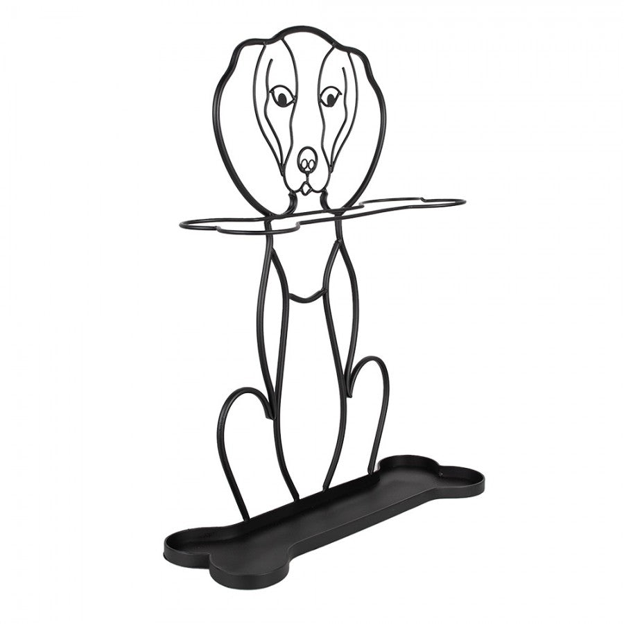 Paraplyställ Hund 58 Cm Svart järn