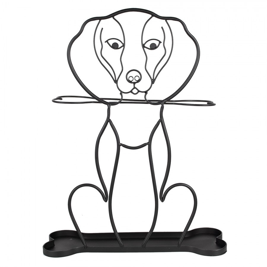 Paraplyställ Hund 58 Cm Svart järn