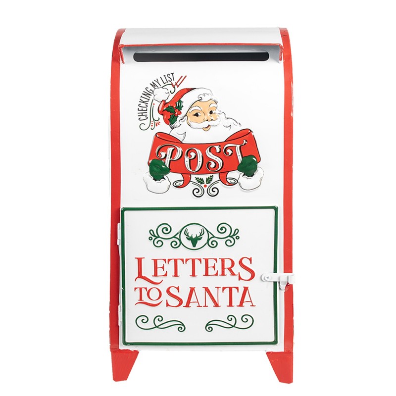 Innendørs Julepynt postkasse 20x20x41 cm HvitMetall