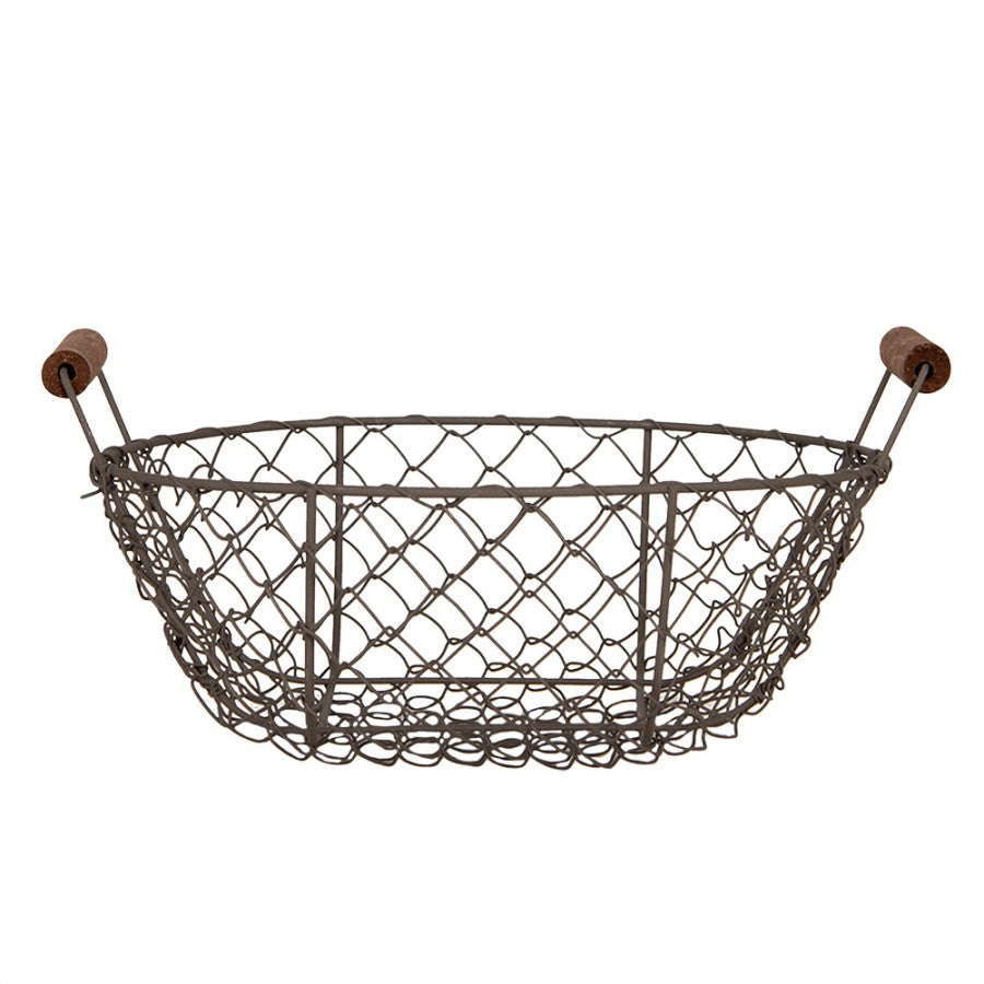 Dekorativ kurv Brun (sett med 3) Ø 27x9/14 / Ø 24x8/12 / Ø 21x7/11 cm