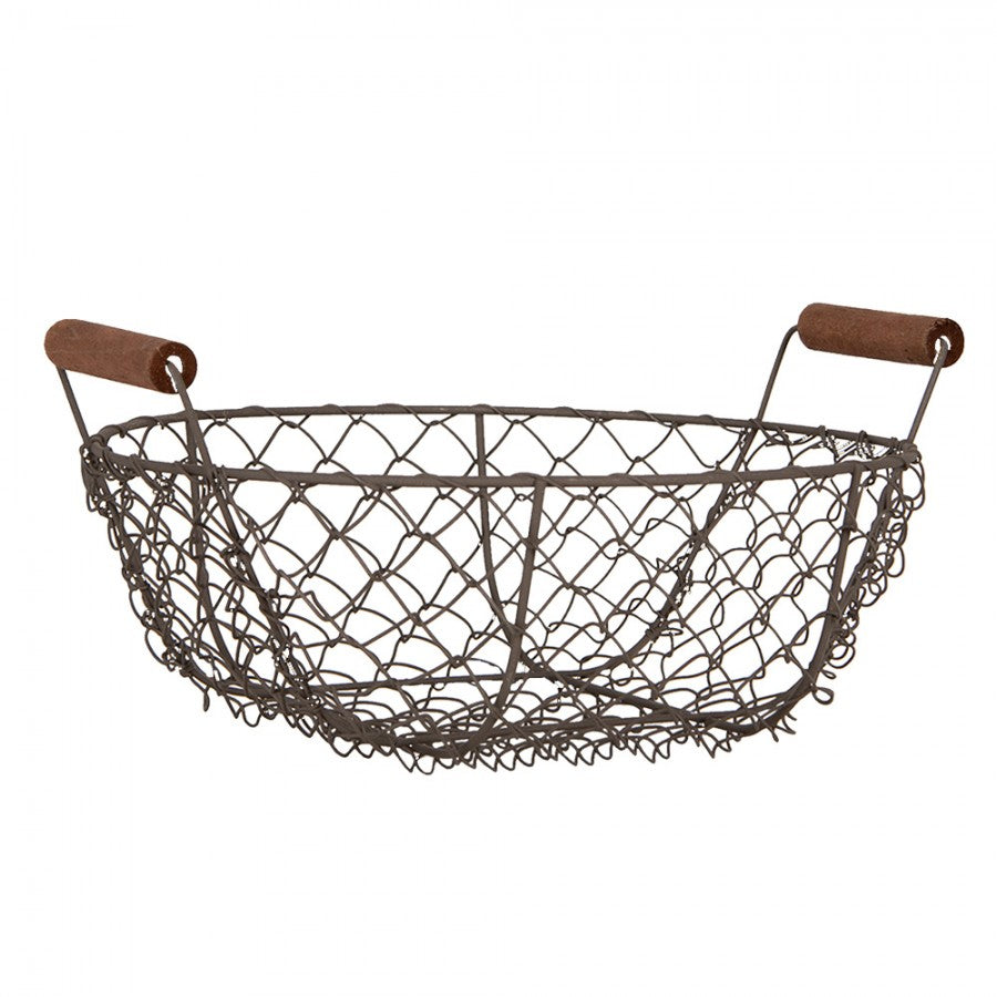Dekorativ kurv Brun (sett med 3) Ø 27x9/14 / Ø 24x8/12 / Ø 21x7/11 cm