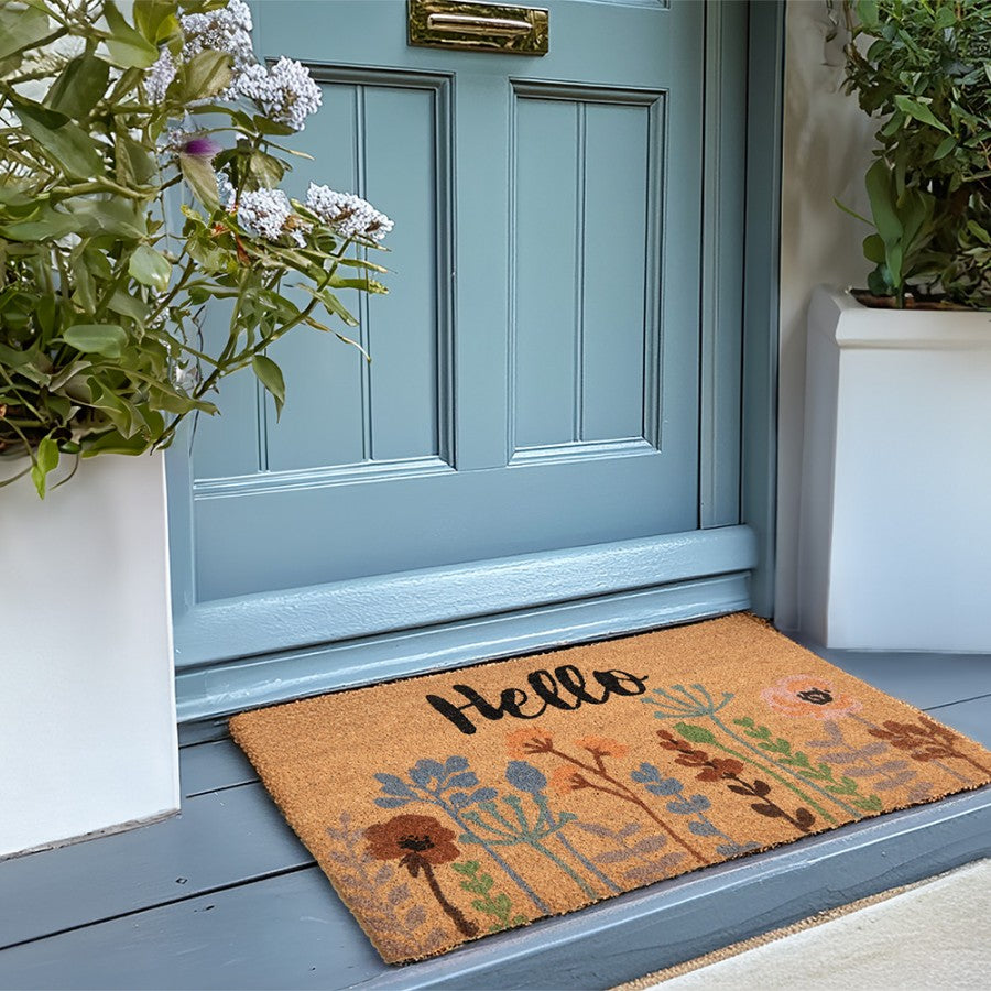 Dørmatte Innvendig Brun, Blå, Rød 75x45x1 cm