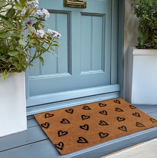 Dørmatte Innside Brun Svart 75x45x1 cm