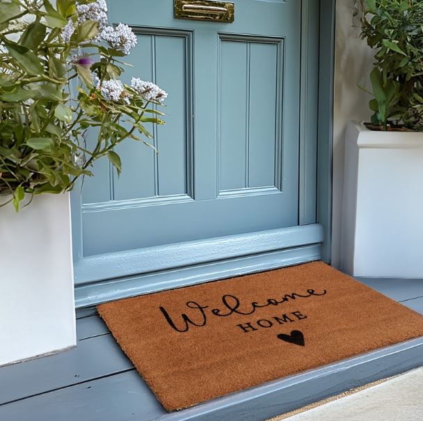 Dørmatte Welcome Home Svart 75x45x1 cm