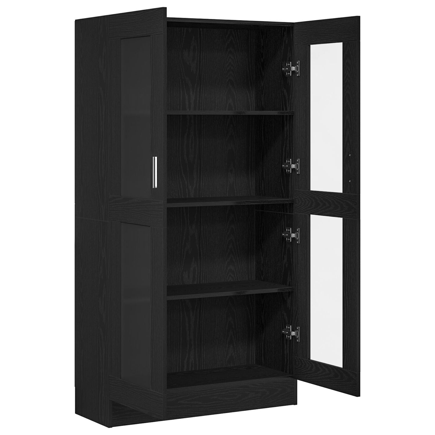 Bokhylle Svart Eik 82,5x30,5x150 cm, lagd av