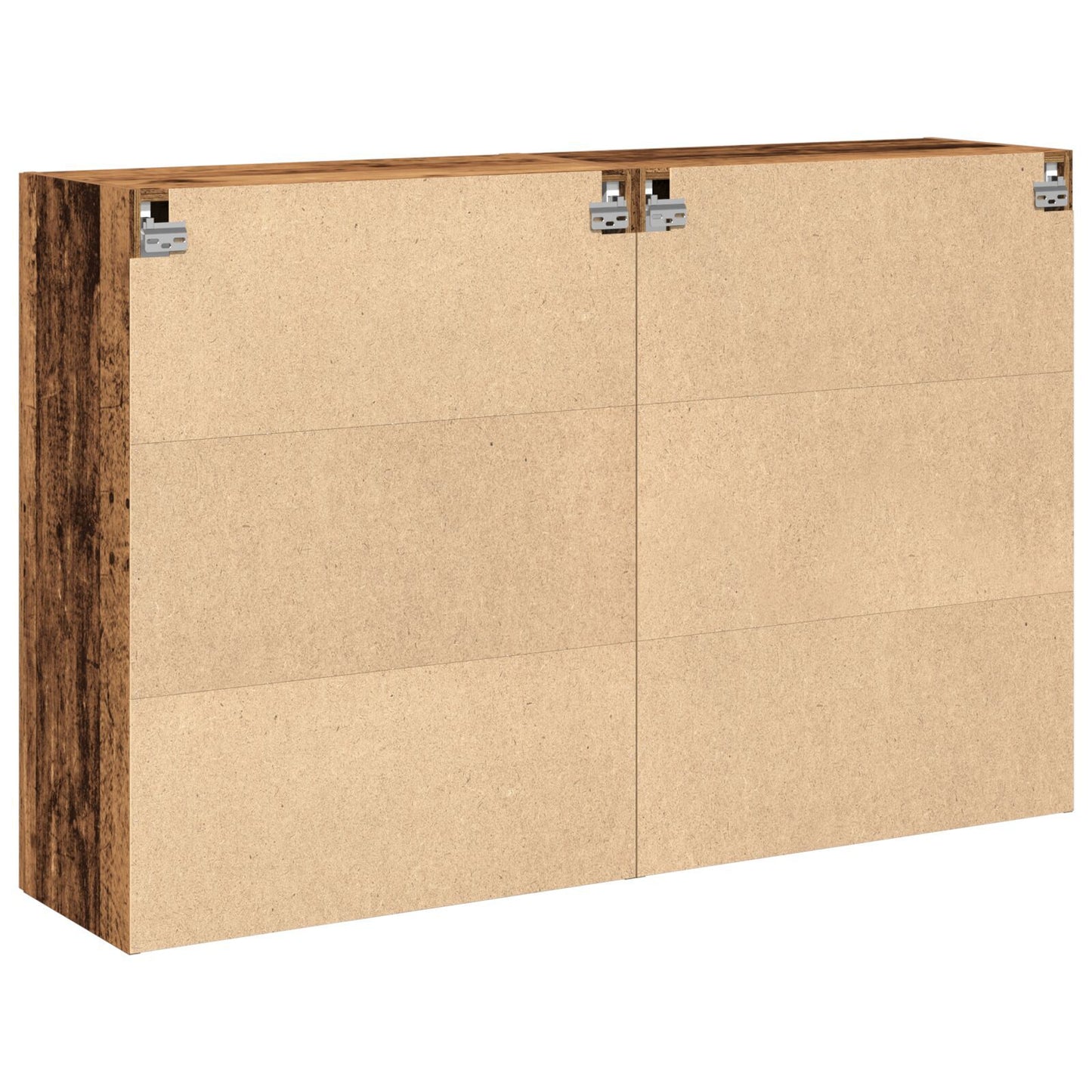 Veggskap Brun Sett med 2 Massivt Tre 139 x 34 x 90 cm