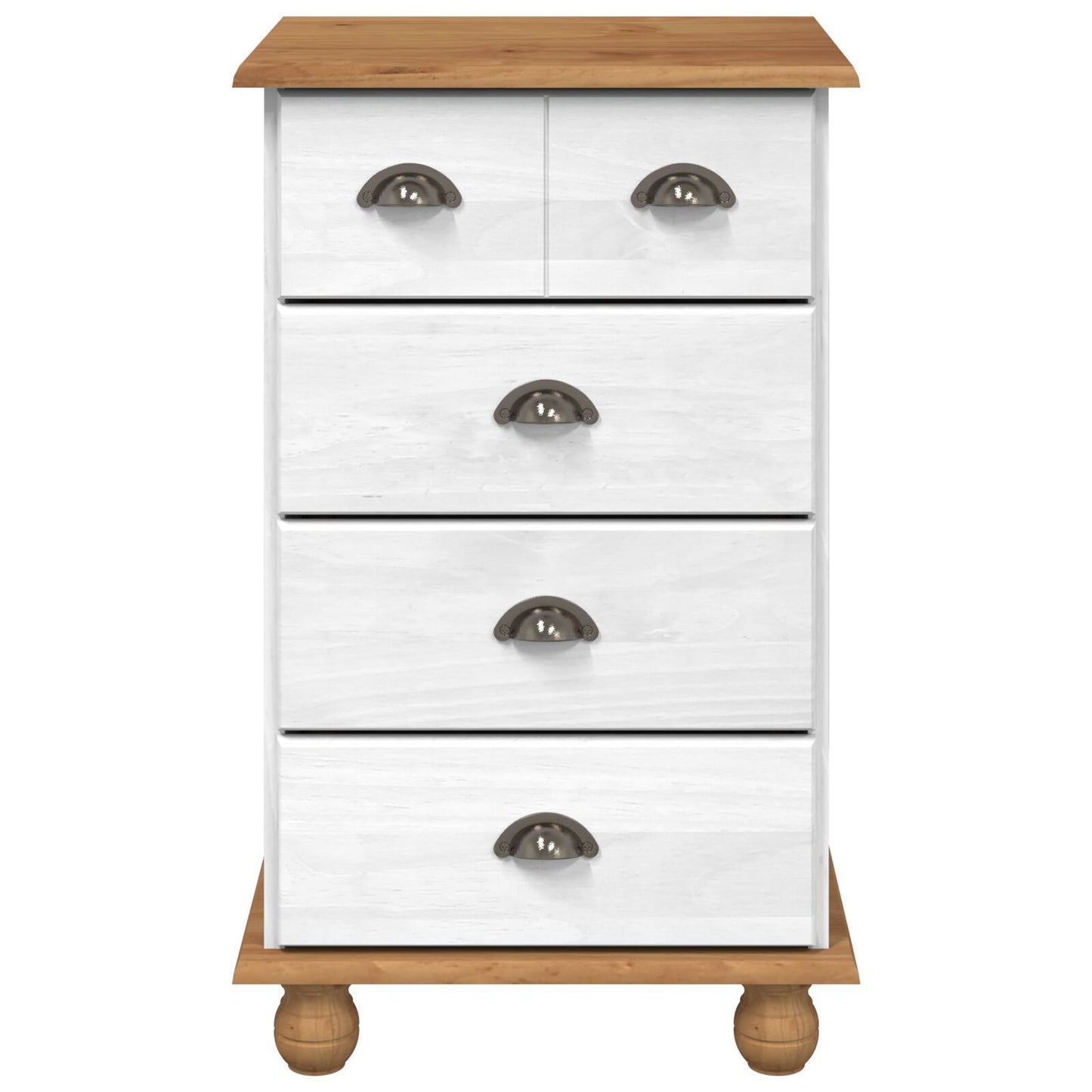 Kommode Hvit 'ASKIM' 45.8x40x79 cm Solid Tre Furu