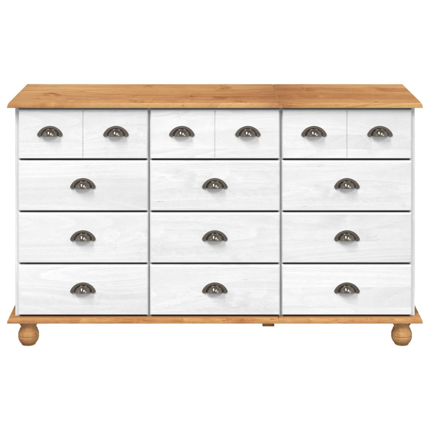 Kommode Hvit "ASKIM" 79x40x133.5 cm Solid Tre Furu