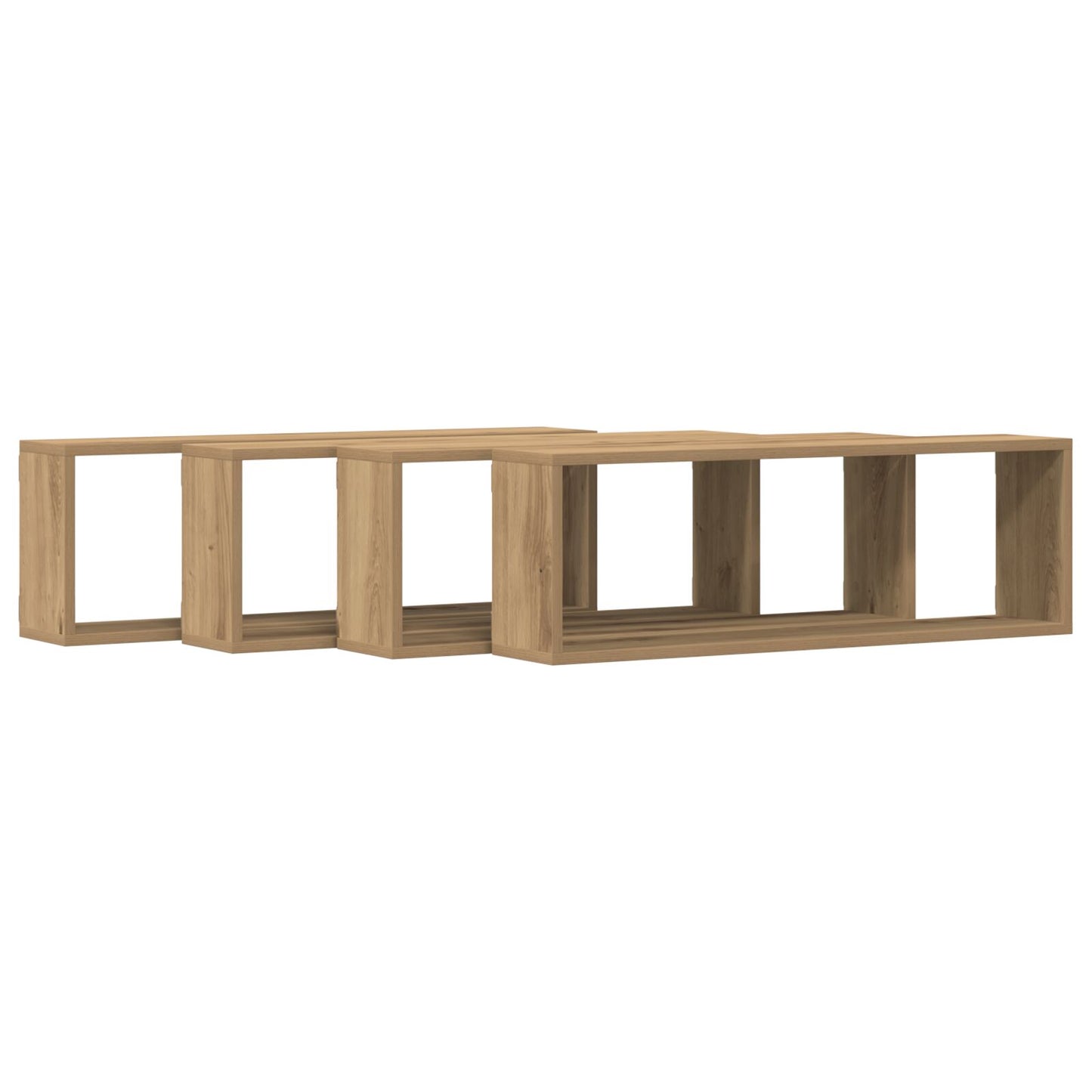 Vegghylle Artisan Eik 4 stk 80x15x26 cm Tre