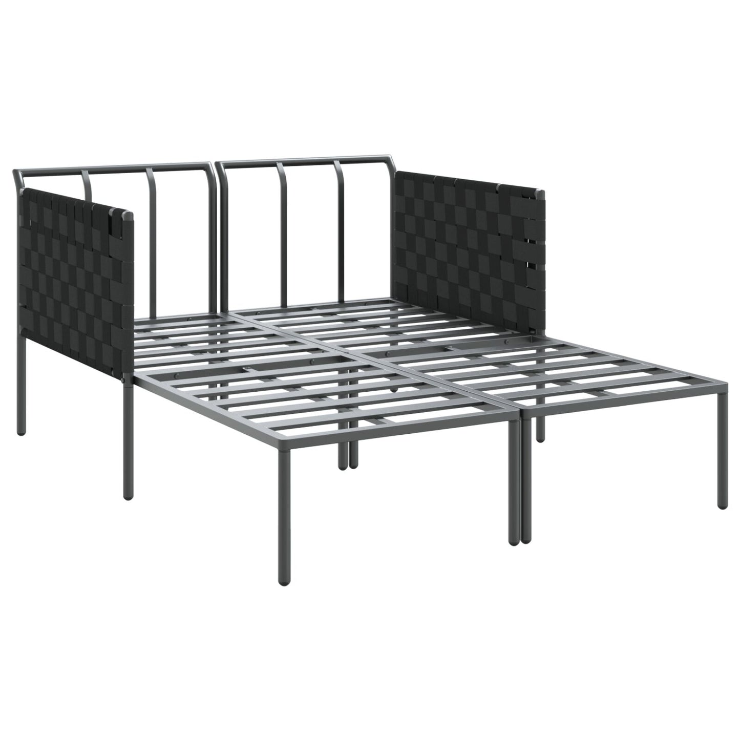Solseng Metall med puter for 2 personer Anthracite 115x153x69,5 cm Stål