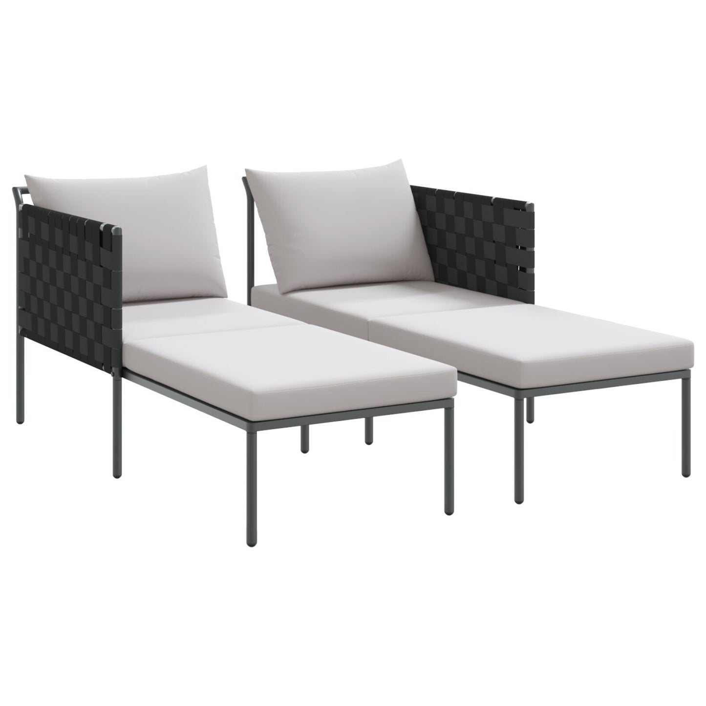 Solseng Metall med puter for 2 personer Anthracite 115x153x69,5 cm Stål