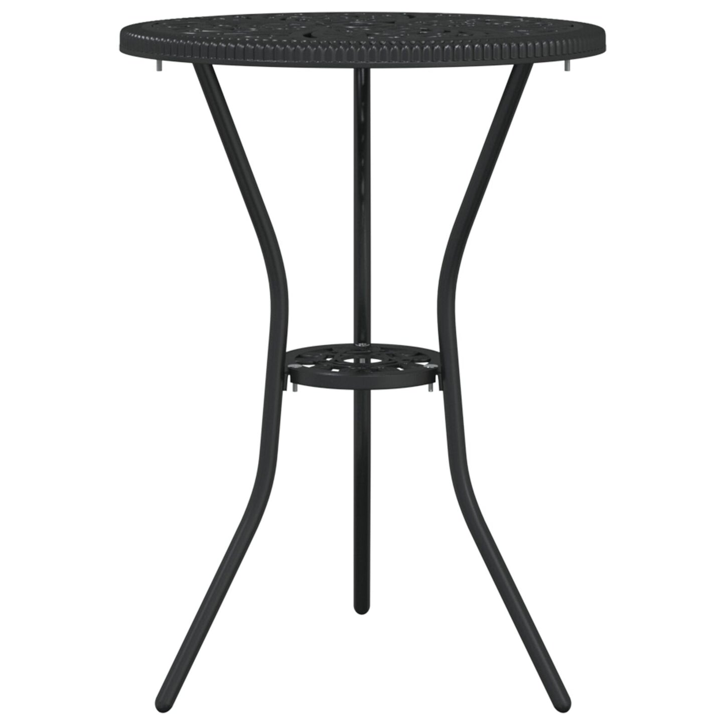 Cafésett Bistrogruppe Metall 03 deler svart støpt aluminium