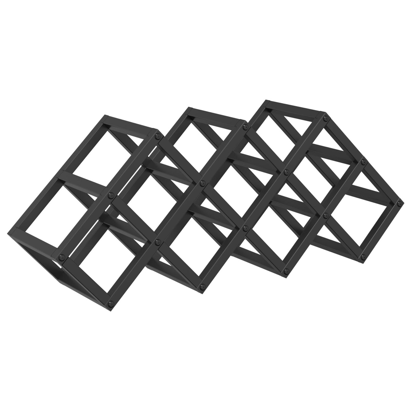 Vinstativ Vinreol for 9 flasker 63x16,5x25 cm Pulverlakkert stål