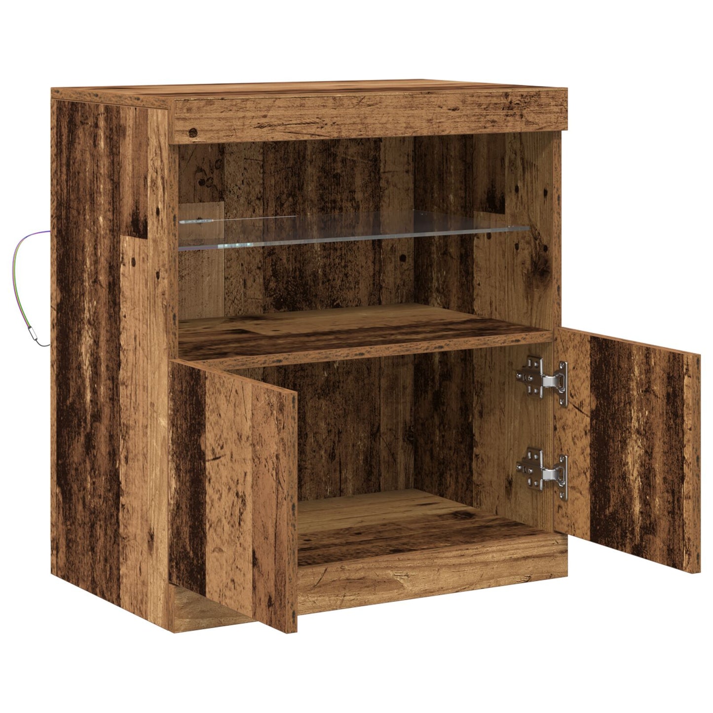 Skap med LED-lamper Gammet tre 60x37x67 cm