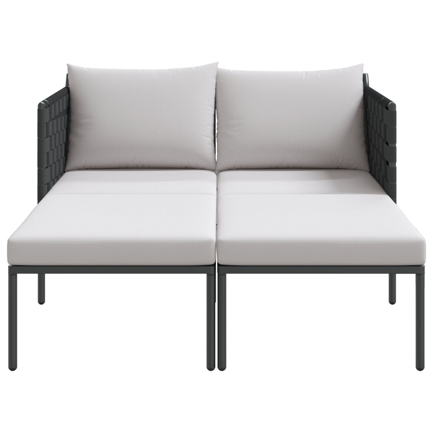 Solseng Metall med puter for 2 personer Anthracite 115x153x69,5 cm Stål