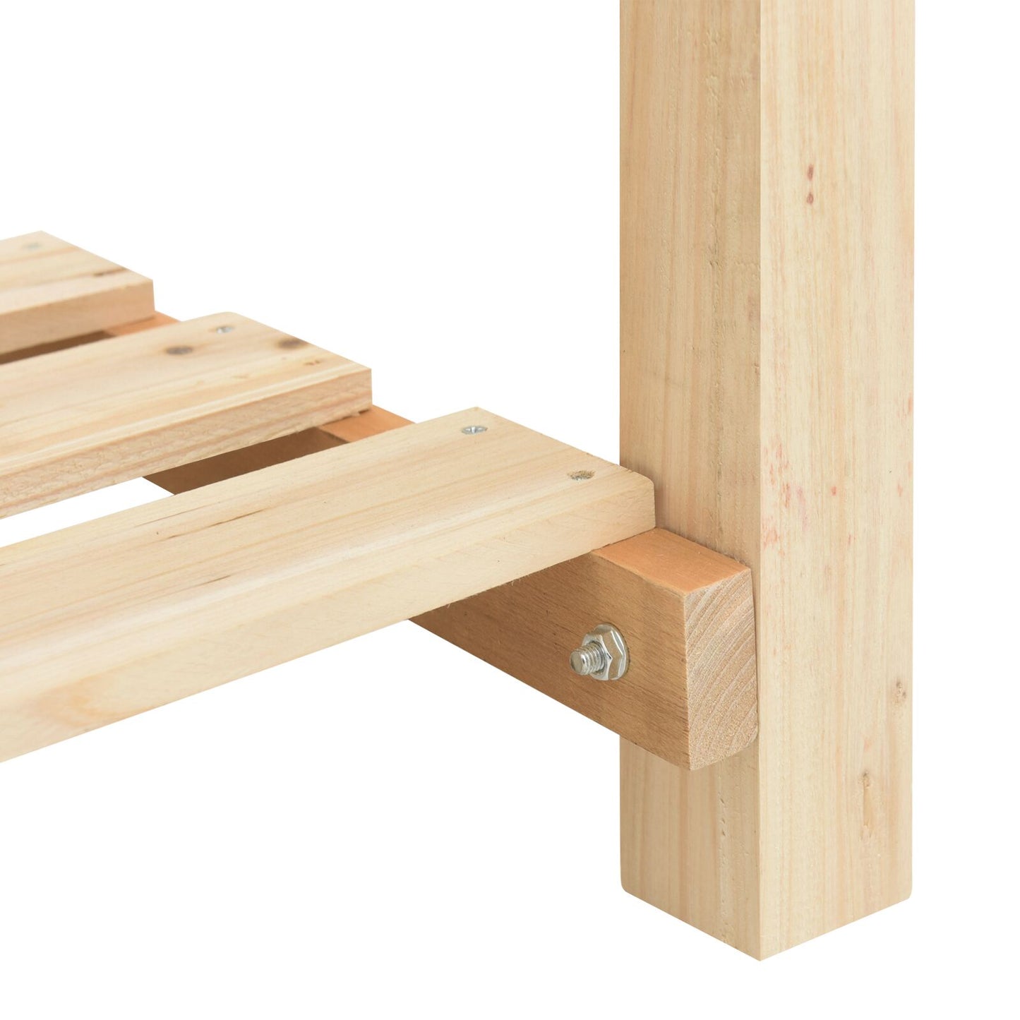 Utendørs Blomsterkasse Plantekasse Tre med Gitter 203x53x76 cm Solid Furu