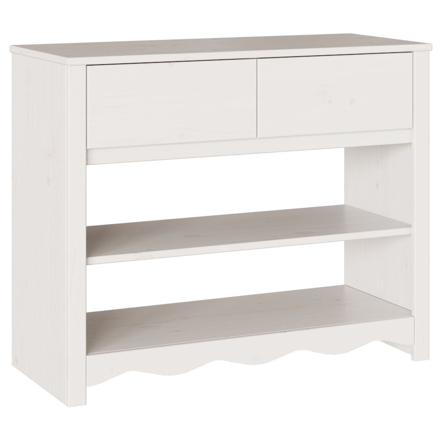 Avlastningsbord konsollbord DIV. DRAMMEN Hvitt 89,5x37x73 cm Solid Tre Furu