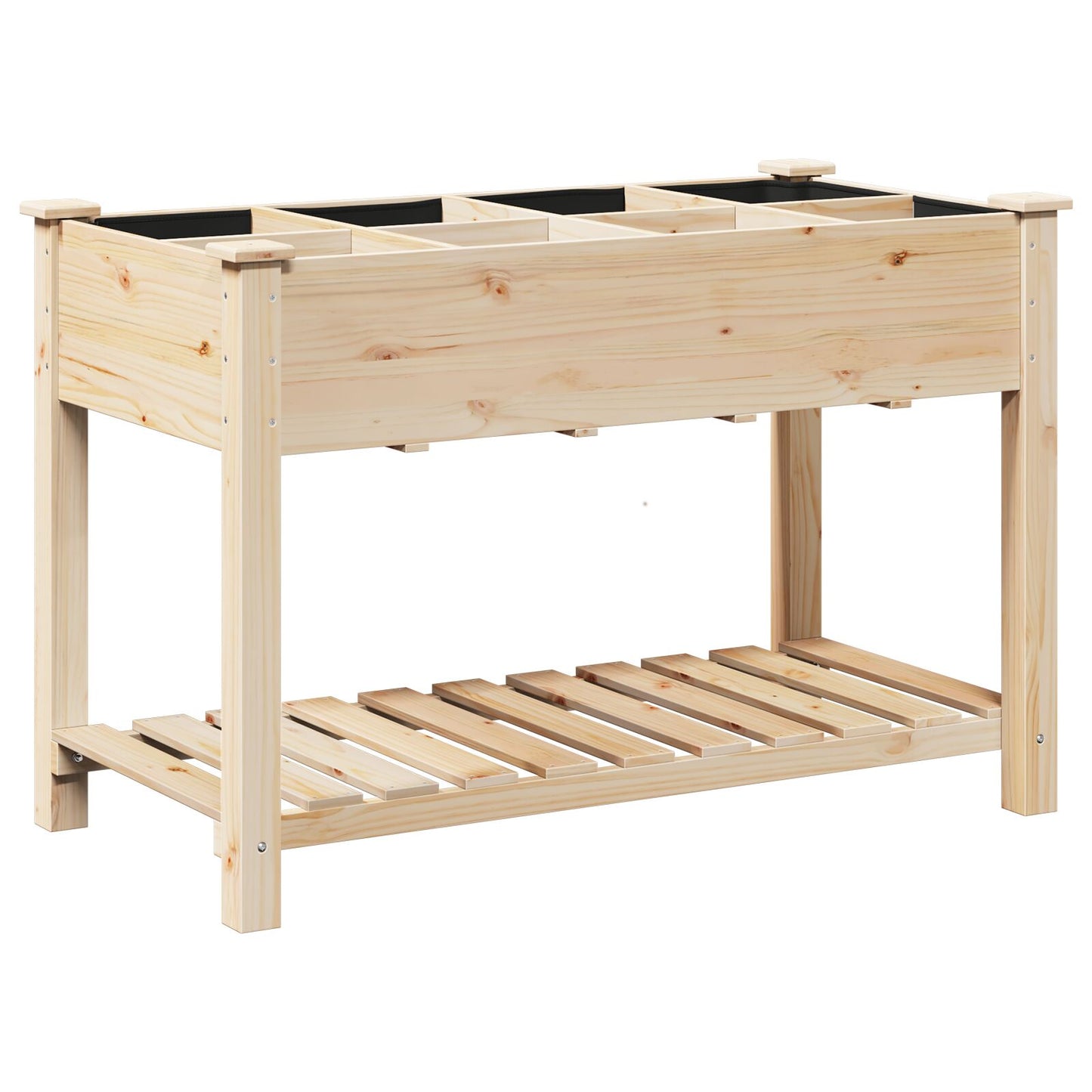 Utendørs Blomsterkasse Plantekasse Tre med Gitter 115x59x76 cm Solid Tre Furu