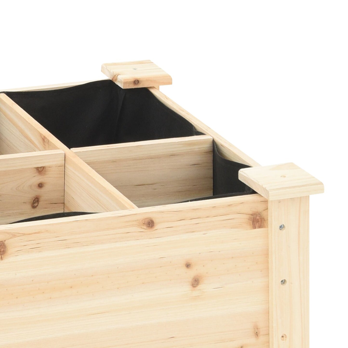 Utendørs Blomsterkasse Plantekasse Tre med Gitter 203x53x76 cm Solid Furu