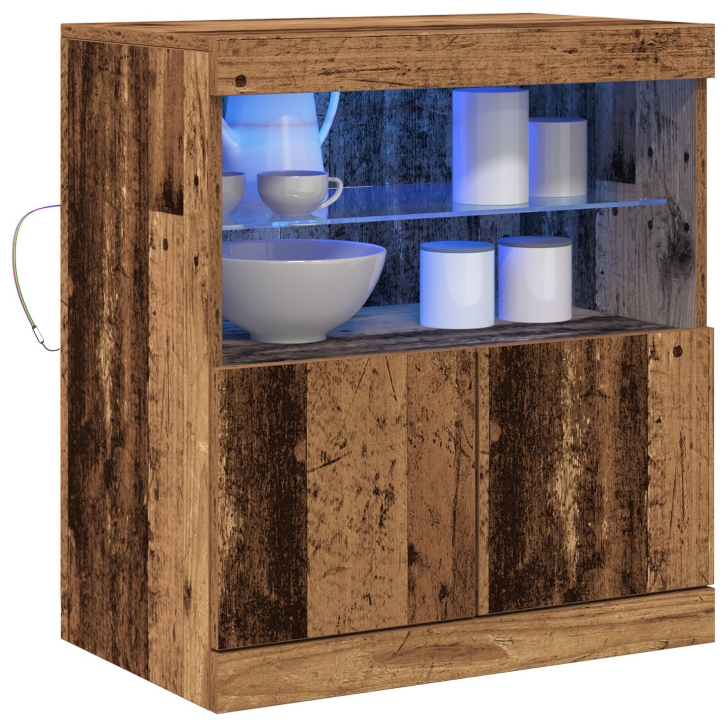 Skap med LED-lamper Gammet tre 60x37x67 cm