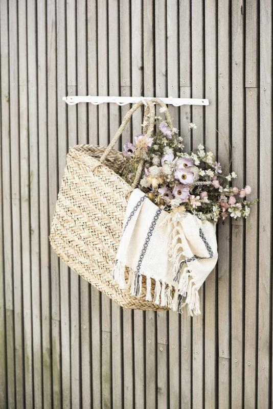 Konstgjord växt Blomma lila / gröna nyanser 50 cm