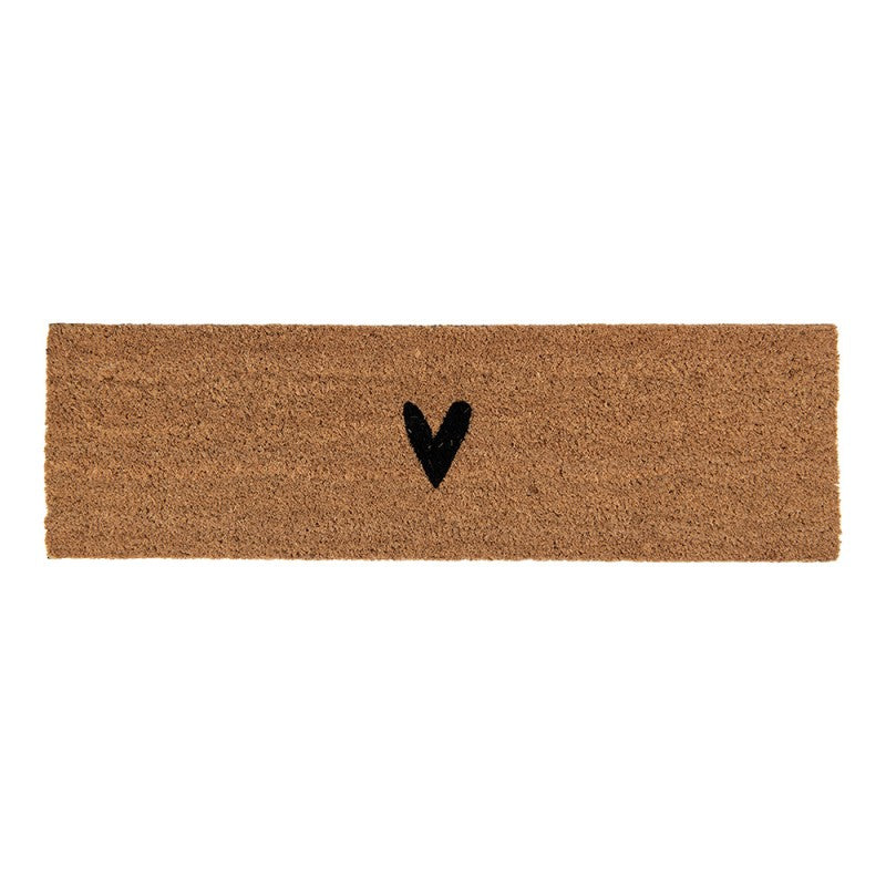 Dørmatte Hjerte 75x22 cm Brun Svart