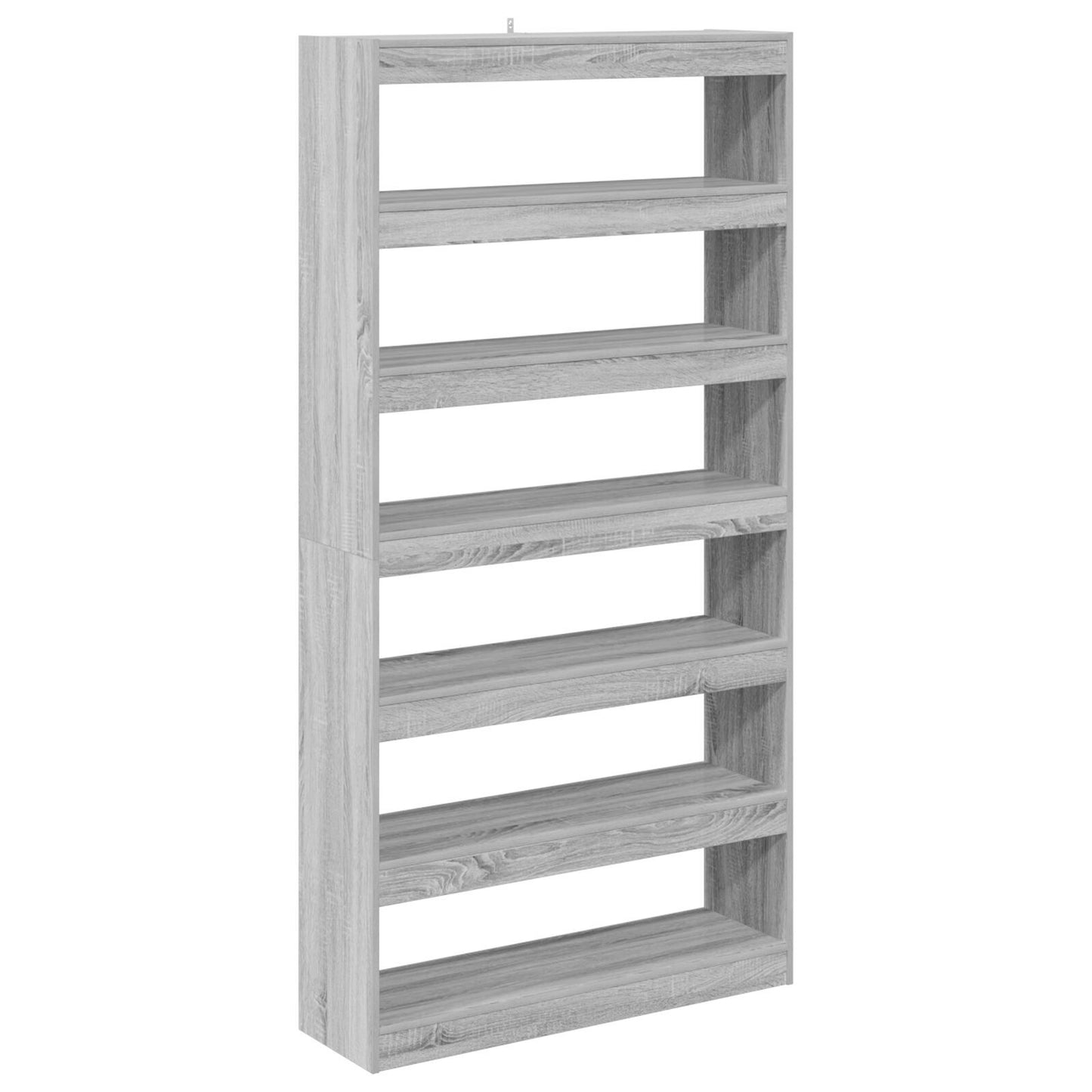 Bokhylle Svart Eik Romdeler 100x30x198 cm