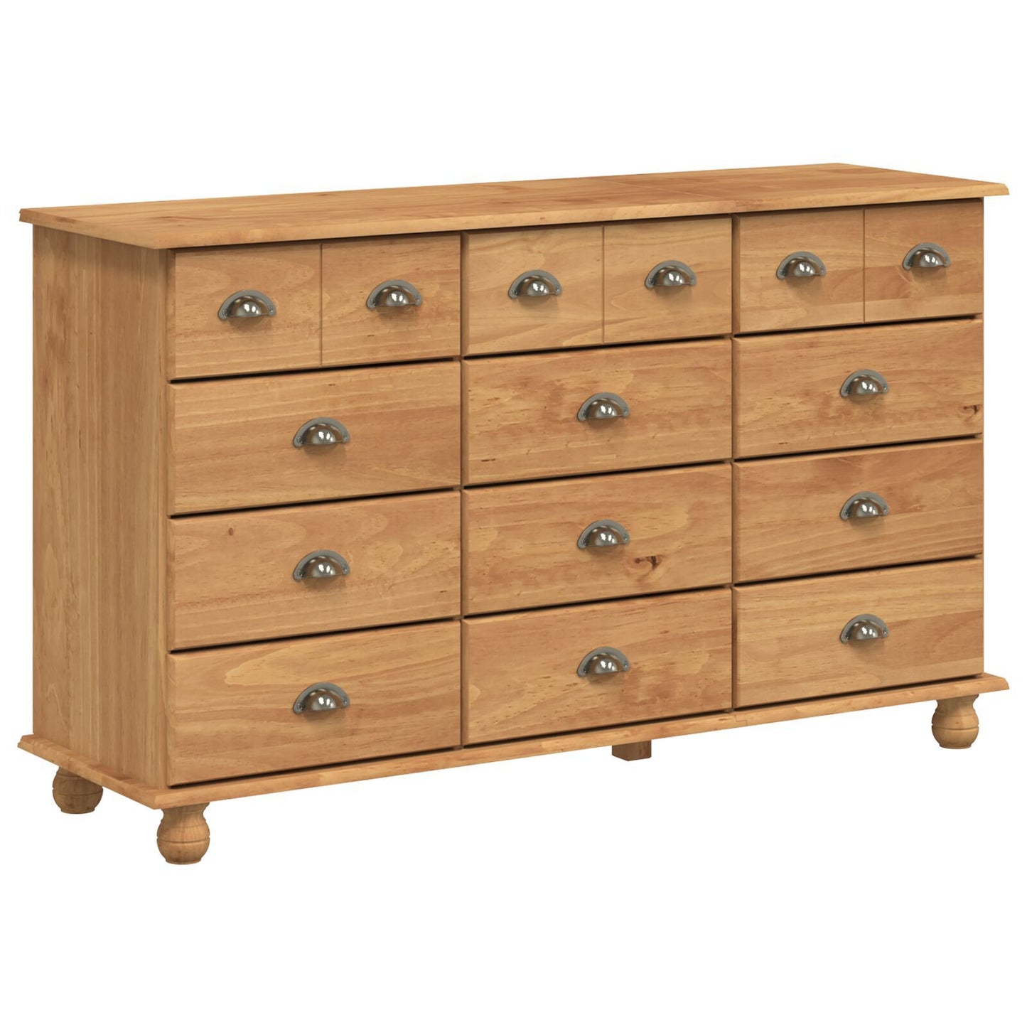 Kommode Brun "ASKIM" 79x40x133.5 cm Solid Furu