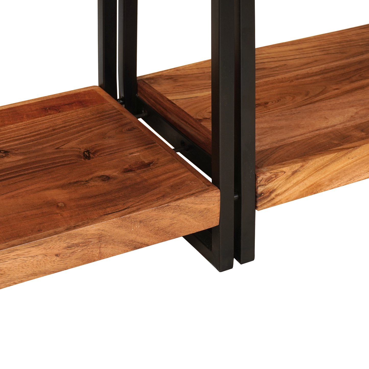 Avlastningsbord konsollbord Tre 2 stk Brun 160 x 33 x 75 cm Massivt akasietre