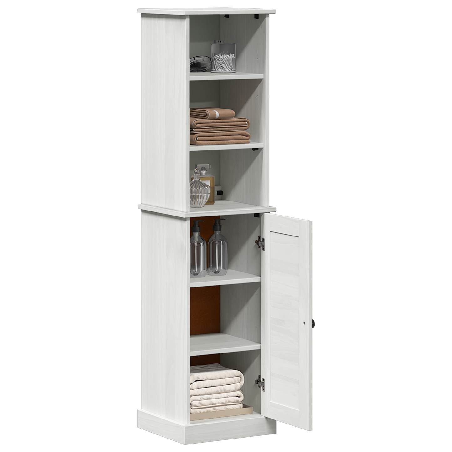 Baderomsinnredningssett 2 pcs Brun og hvit 37 x 34 x 150 cm