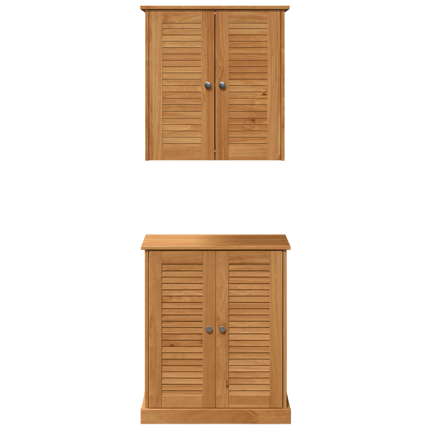 Baderomsinnredningssett med hylle 2 pcs Brun 67,5 x 34 x 80 cm