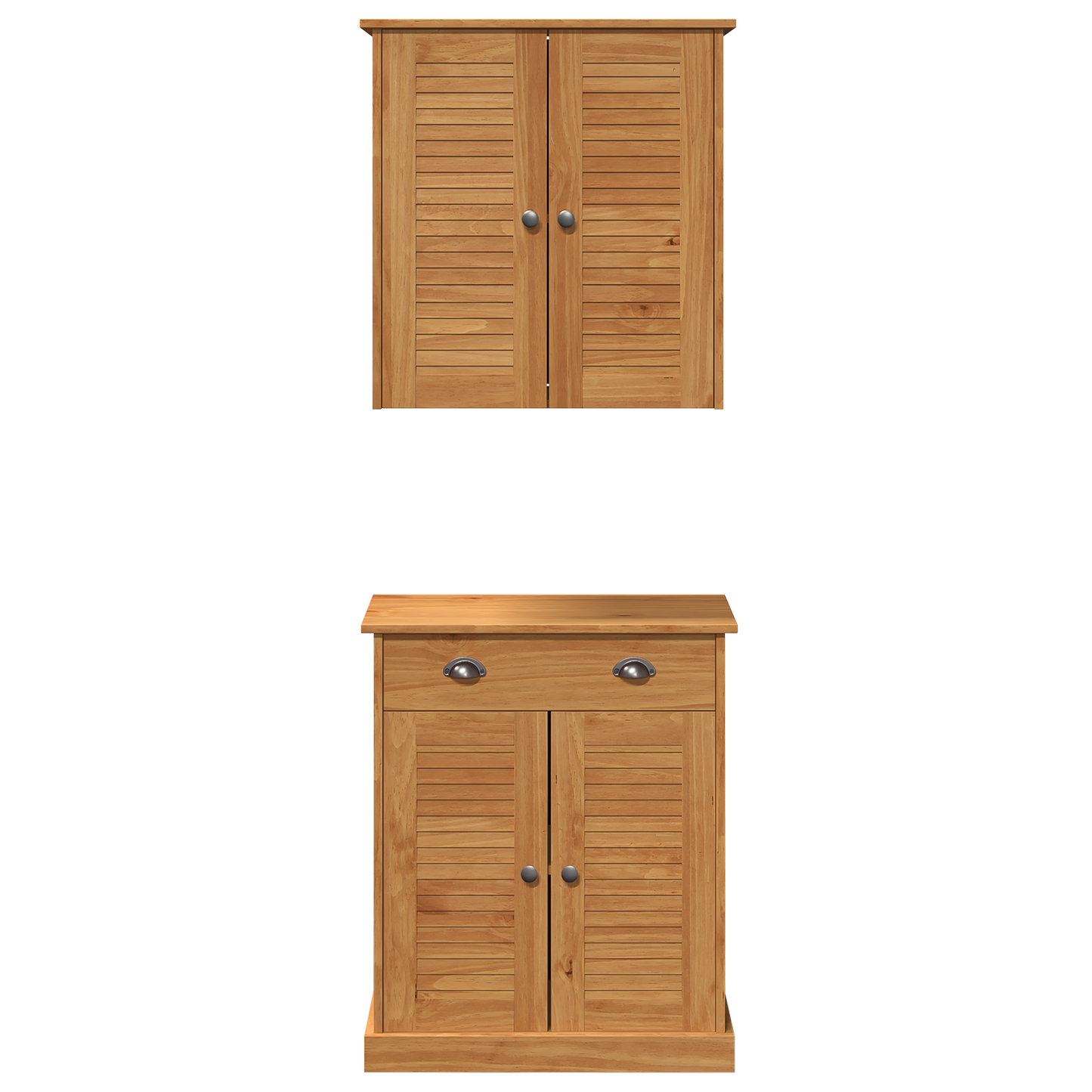 Baderomsinnredningssett med skuff med hylle 2 pcs Brun 67.5 x 34 x 80 cm