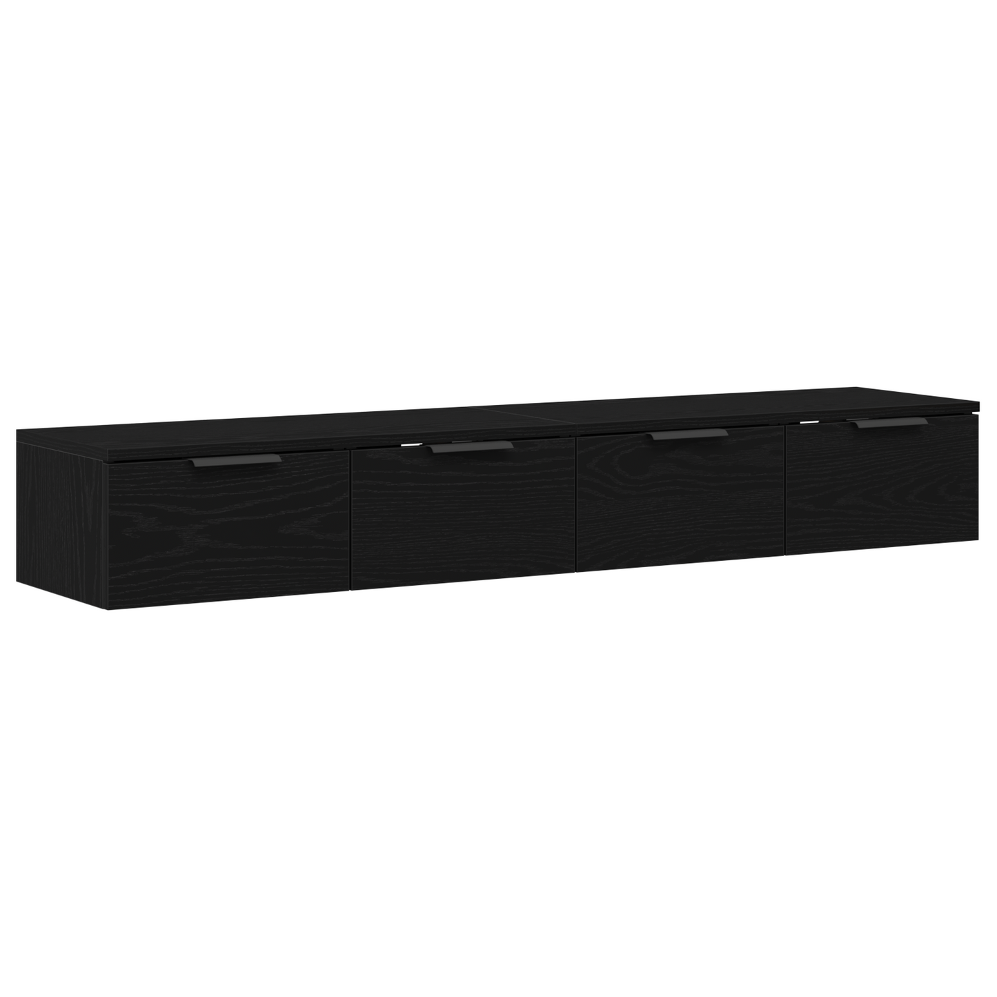 Veggskap Svart Eik 2 stk 68x30x20 cm