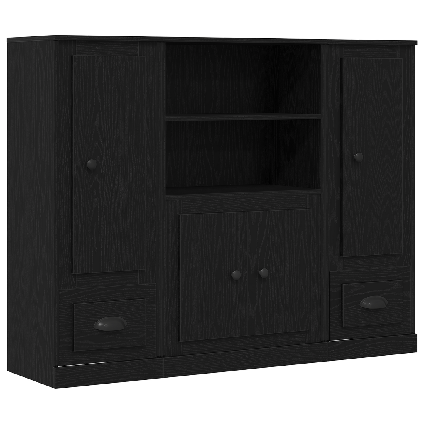 Skap Svart Eik 132x35,5x103,5 cm