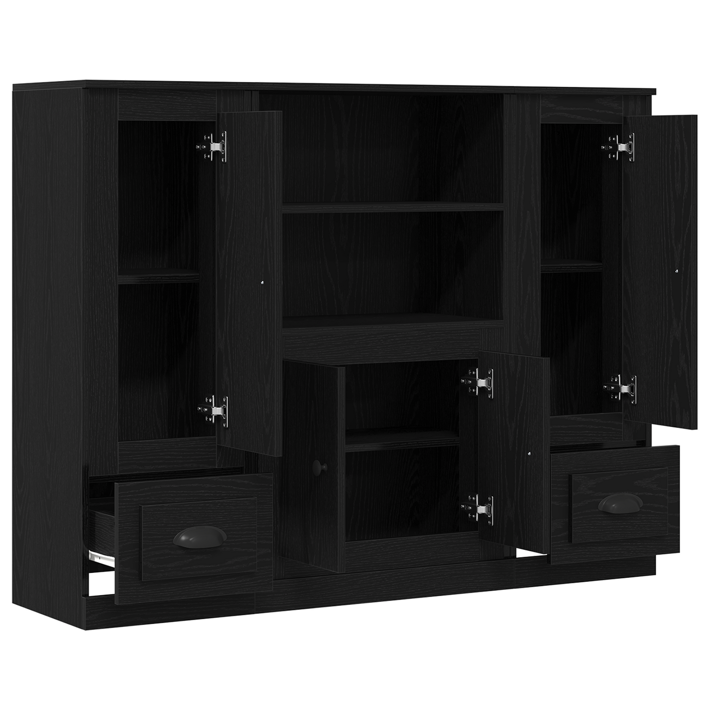 Skap Svart Eik 132x35,5x103,5 cm