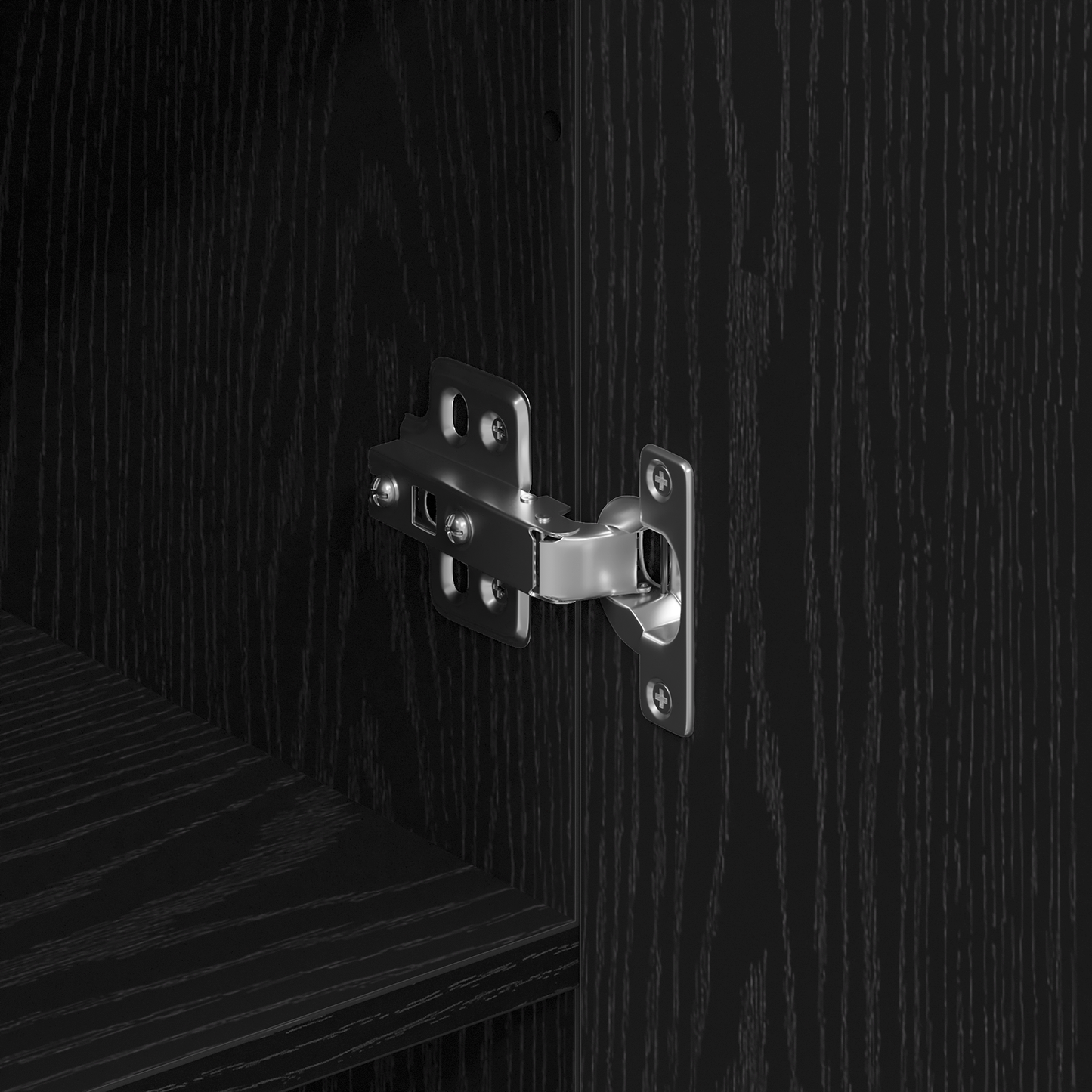 Skap Svart Eik 69.5x34x180 cm