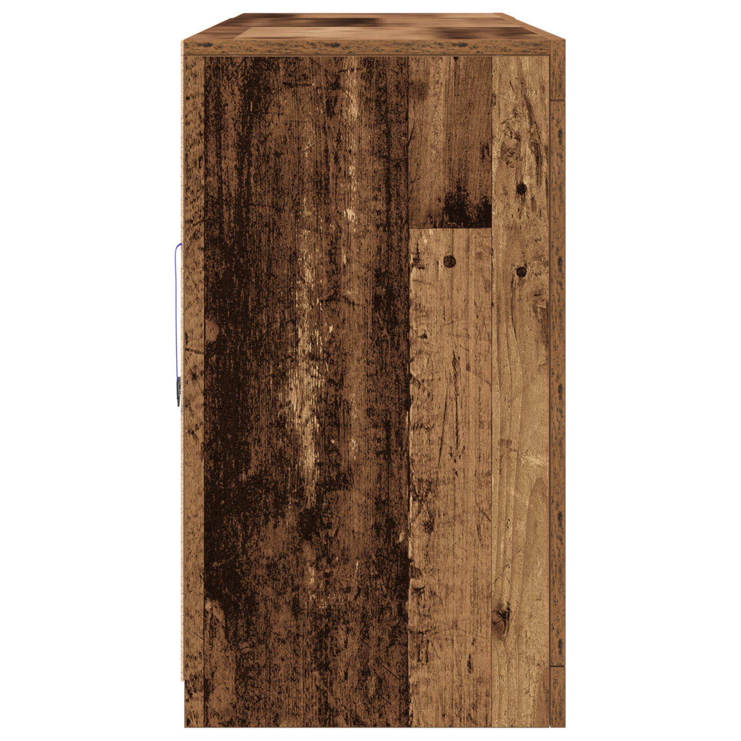 Skjenk Gammelt Tre med LED-lamper 181,5x37x67 cm