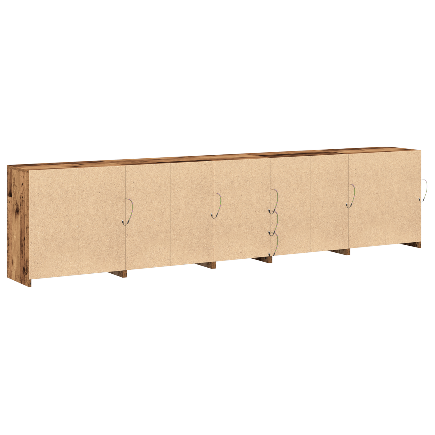 Skjenk Gammelt Tre med LED Lys 283x37x67 cm