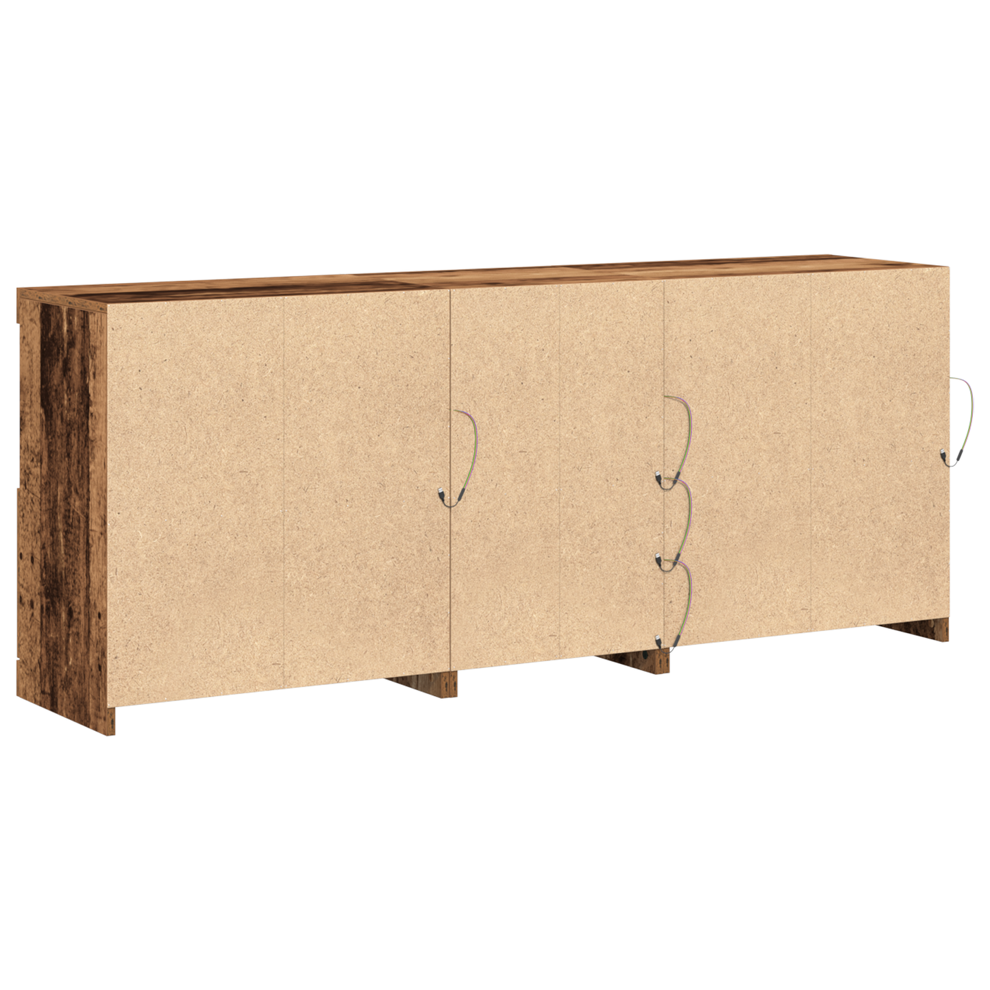 Skjenk Gammelt Tre med LED lys 162x37x67 cm