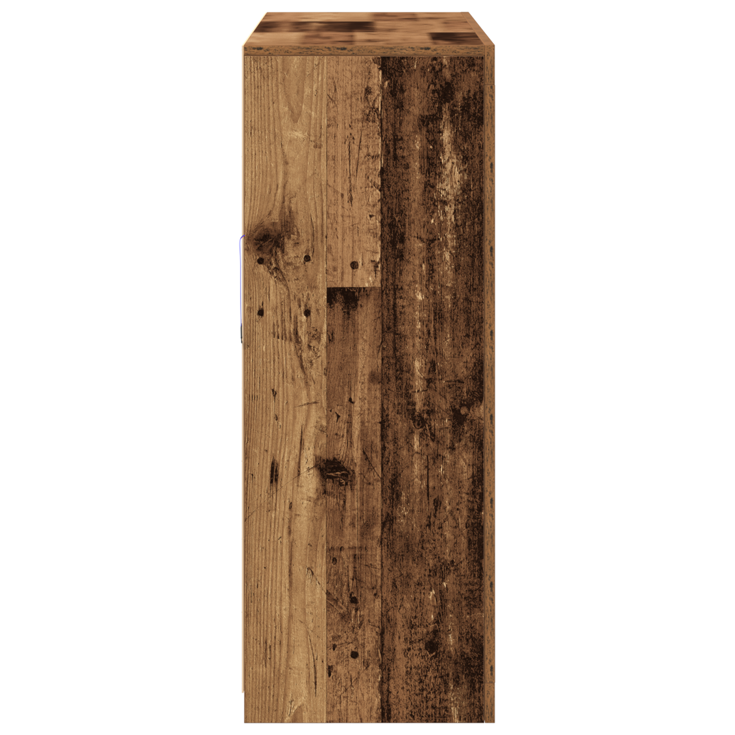 Skjenk Gammelt Tre med LED-lamper 123x37x100 cm