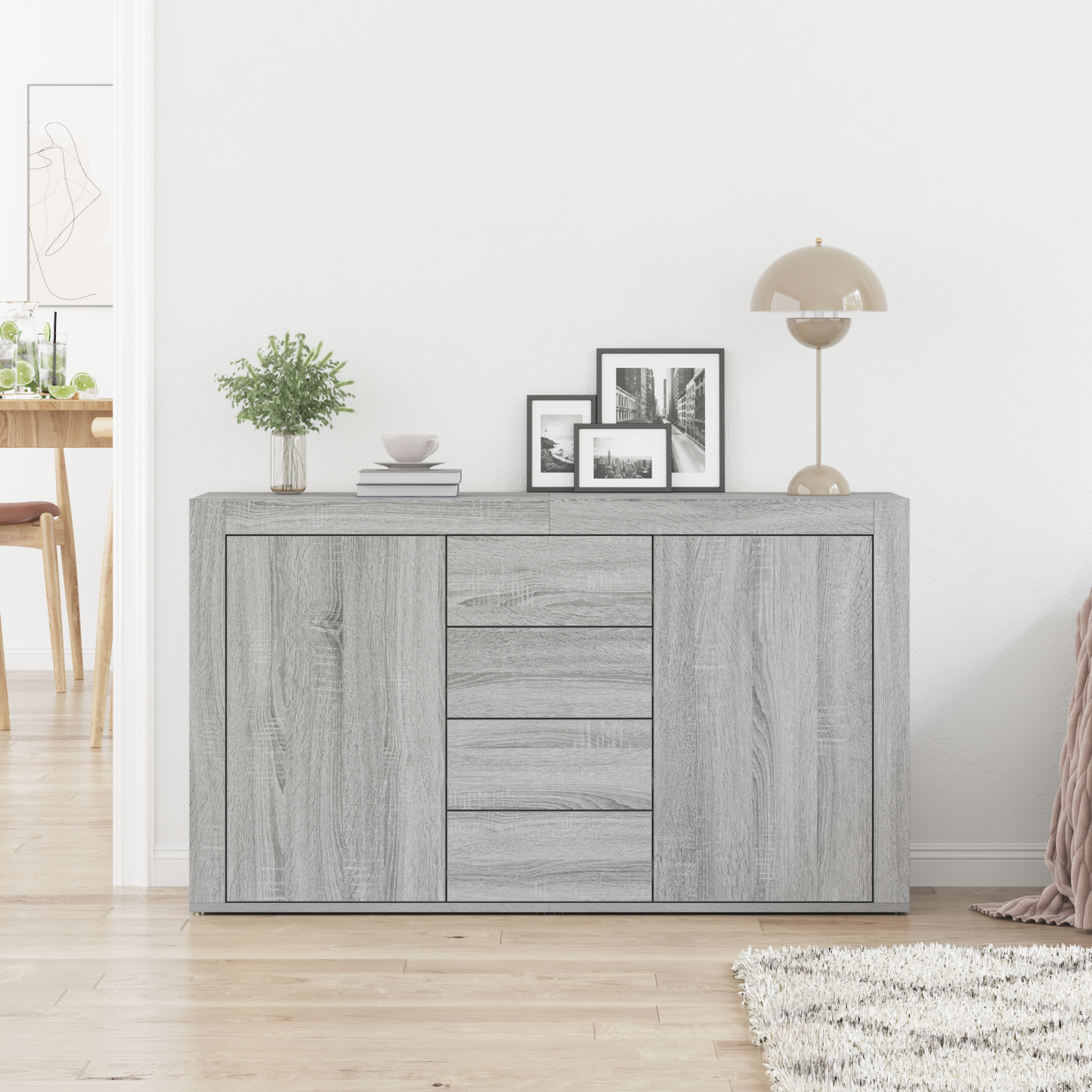 skap Sonoma Grå 120 x 36 x 69 cm Lagringsskap