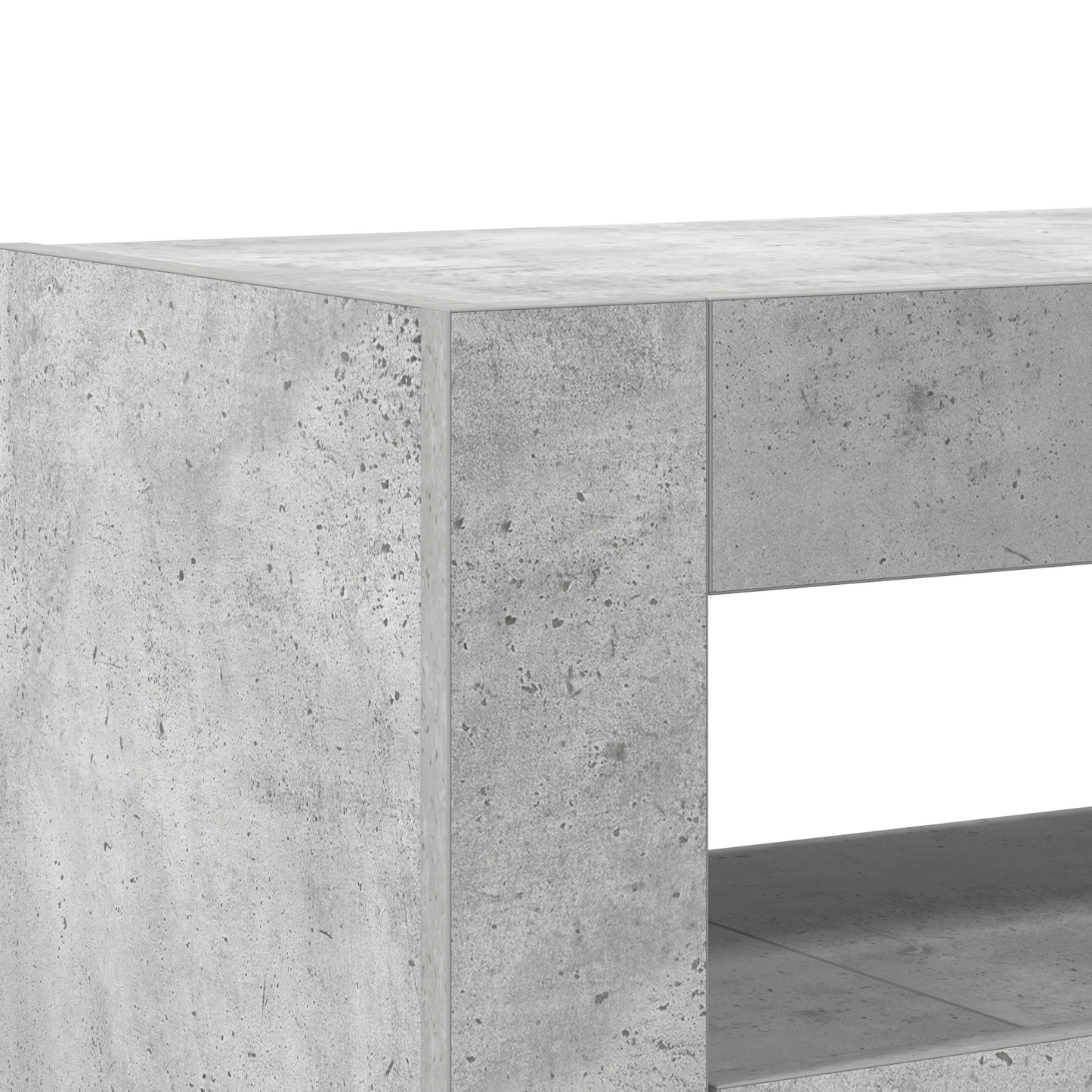 Skap Betonggrå 116 x 30 x 75 cm Rektangulær