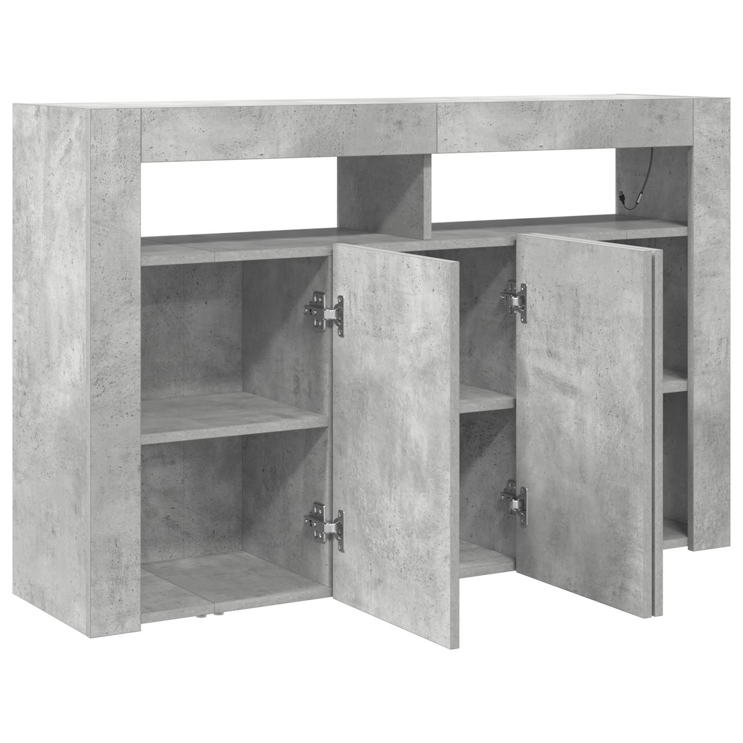 Skap Betonggrå 116 x 30 x 75 cm Rektangulær