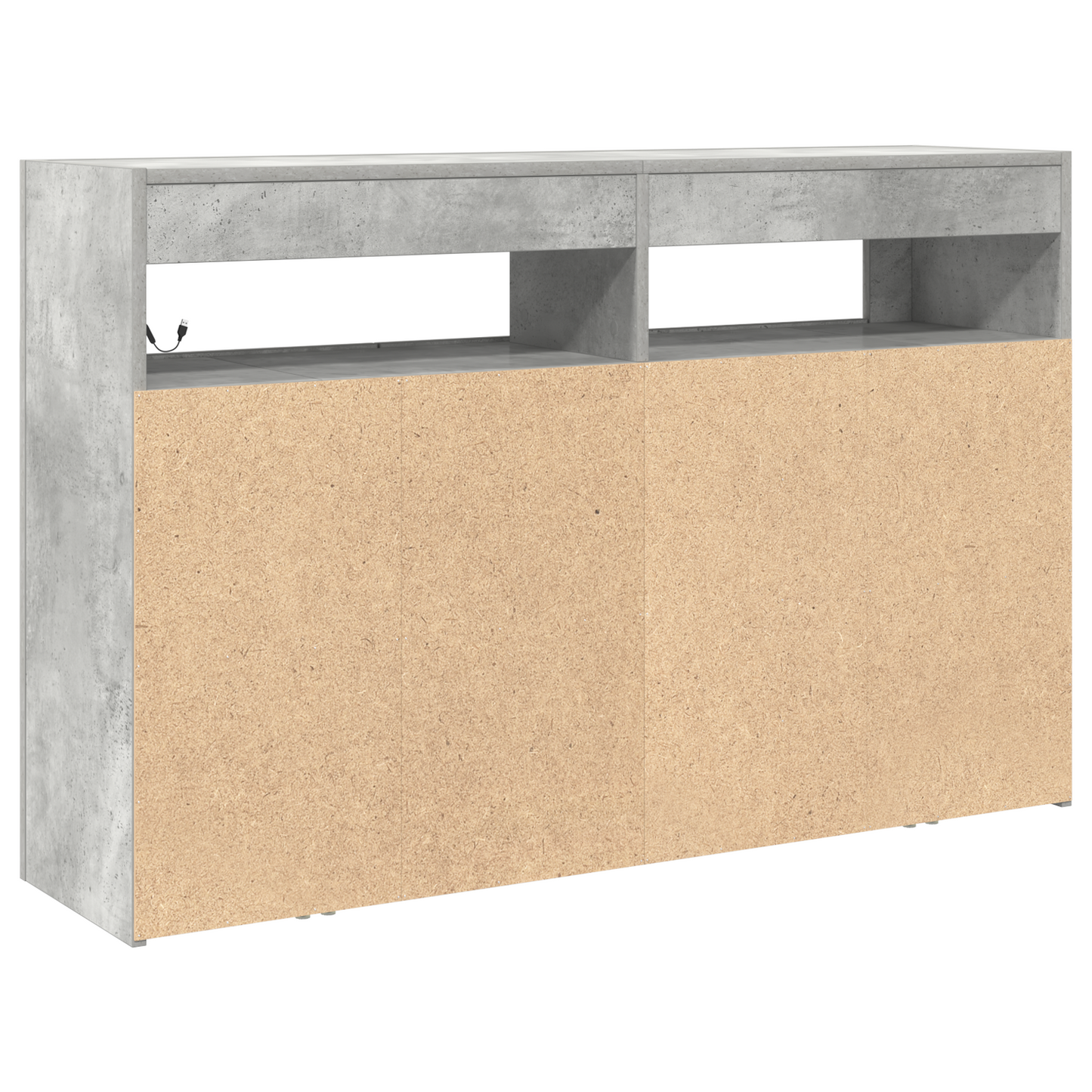 Skap Betonggrå 116 x 30 x 75 cm Rektangulær