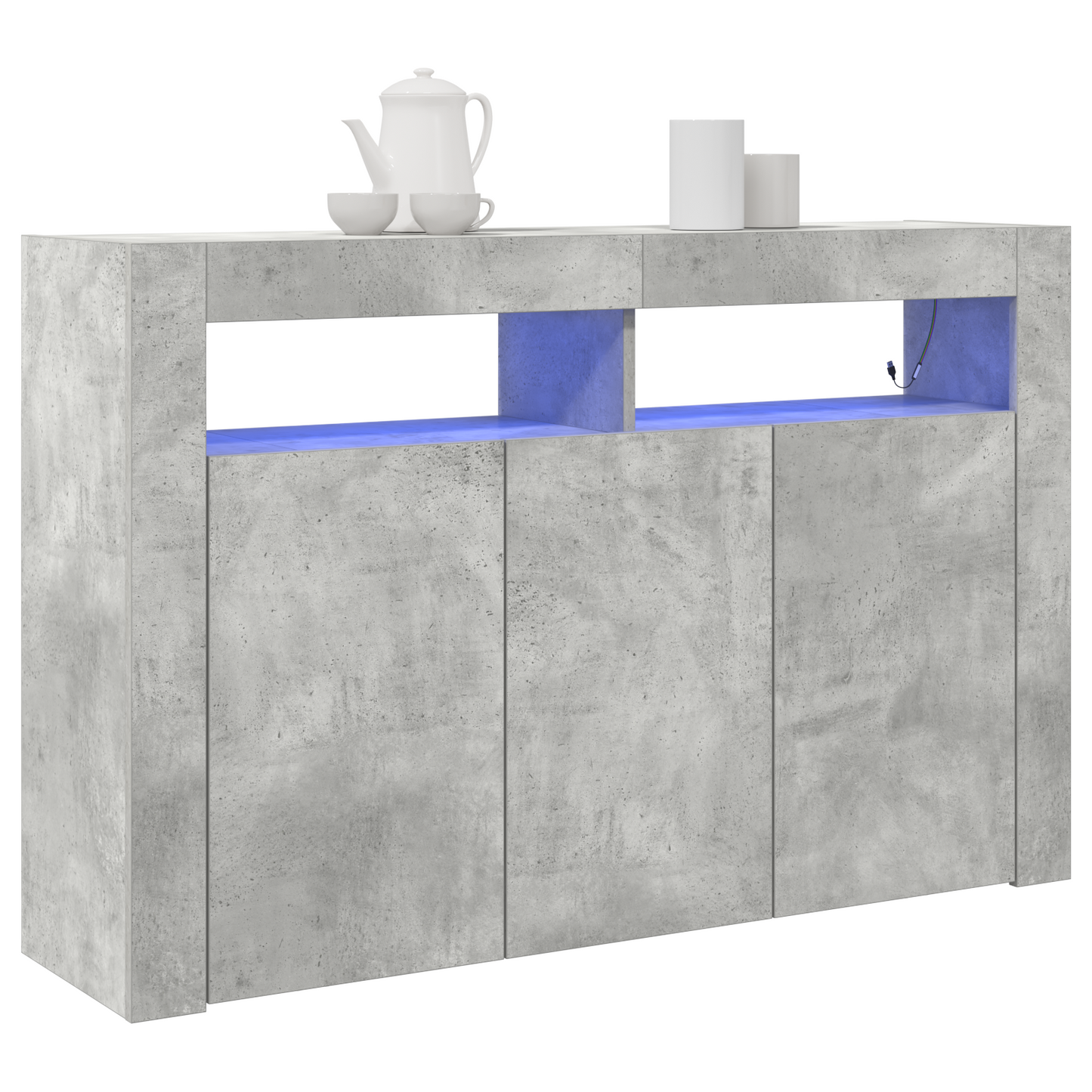Skap Betonggrå 116 x 30 x 75 cm Rektangulær