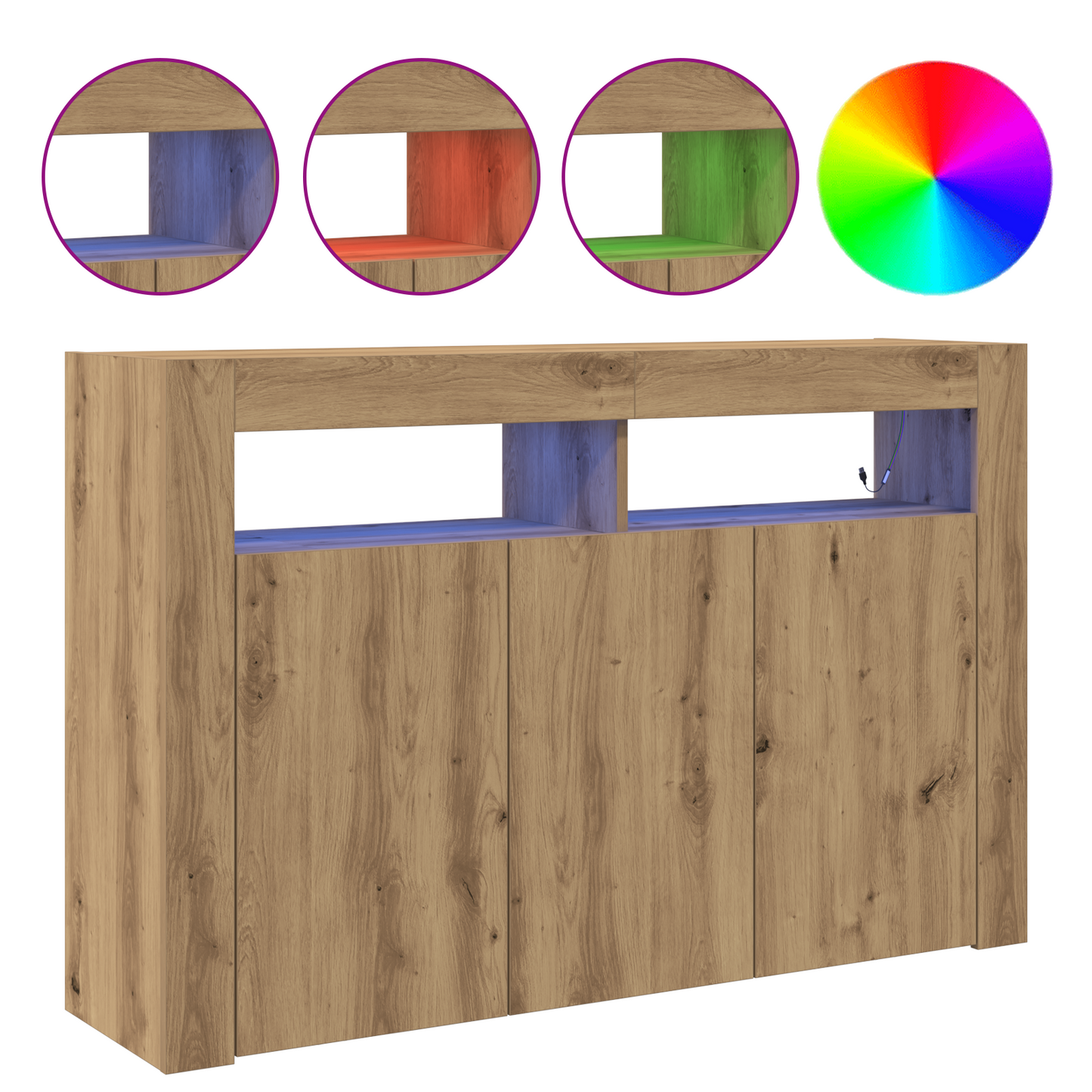 Sidebord Artisan Eik 116 x 30 x 75 cm Sideboard