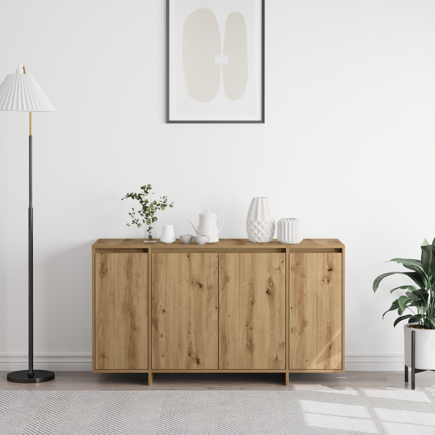 Skjenk Artisan Eik Kraftig Tre 135 x 41 x 75 cm