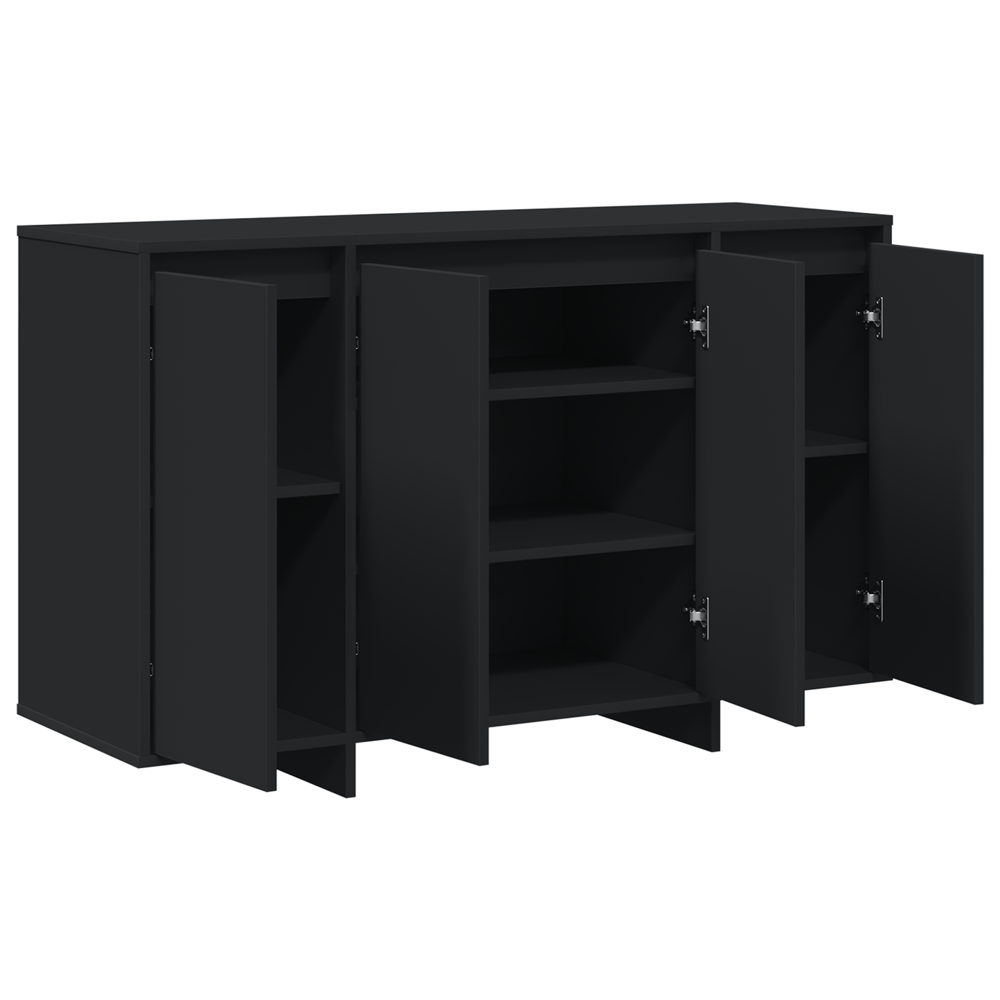 Skjenk Svart Serviesskap 120 x 41 x 75 cm