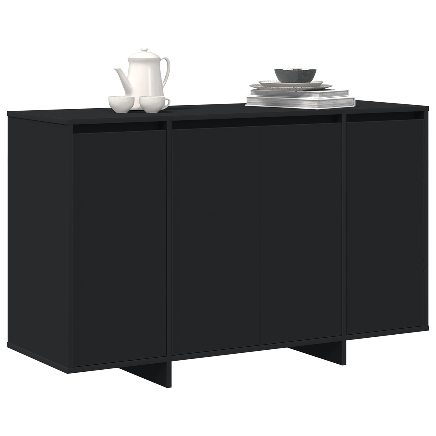 Skjenk Svart Serviesskap 120 x 41 x 75 cm